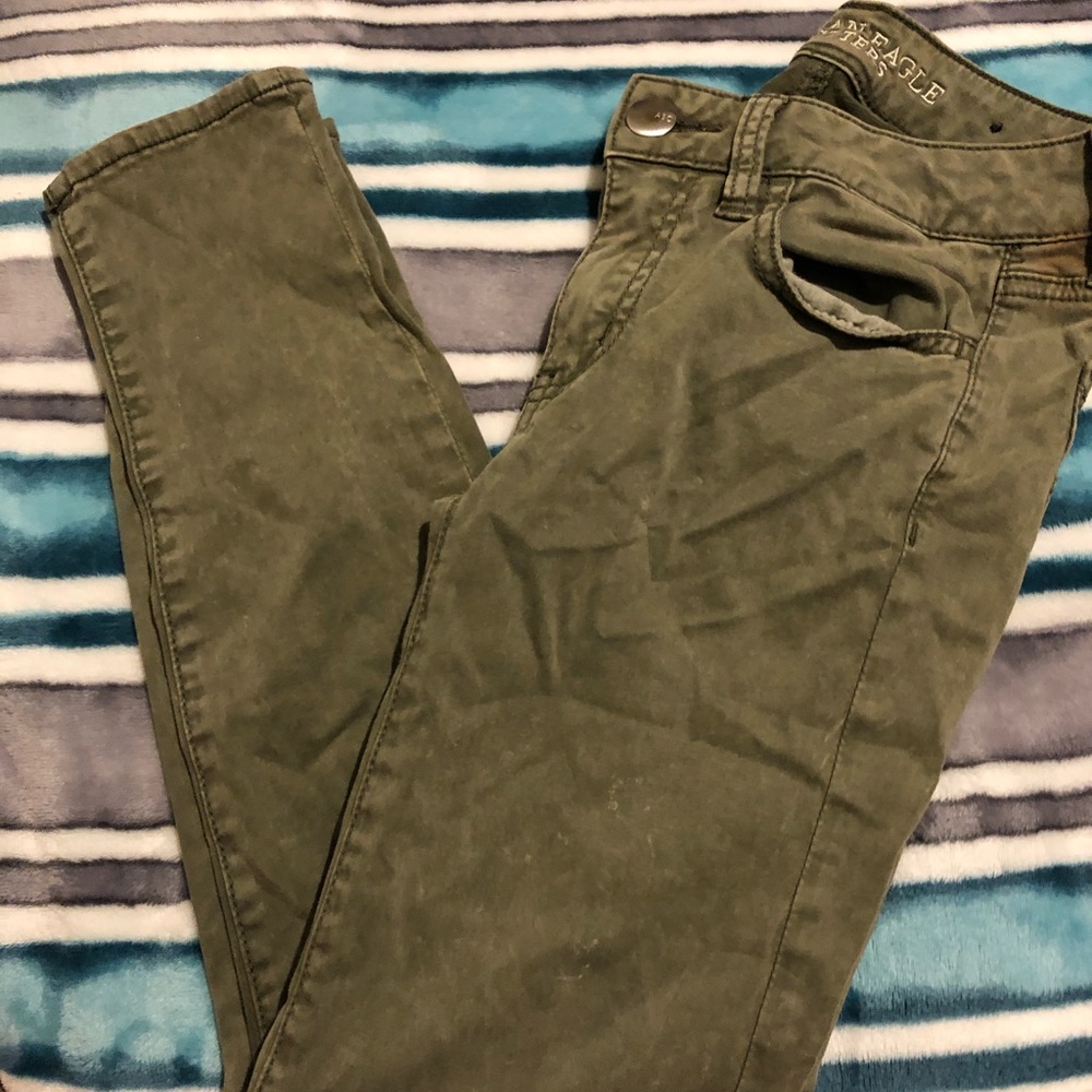 Amry Green American Eagle Jeggings